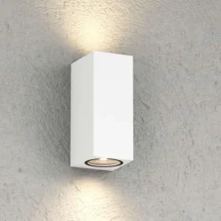 Top light atene applique da esterno bianca biemissione luce ip65