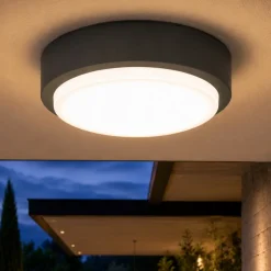 Top light baku plafoniera rotonda per esterni antracite