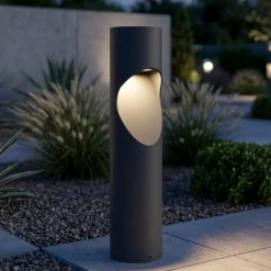 Top light belize lampione da esterno antracite moderno led 12w 3000k