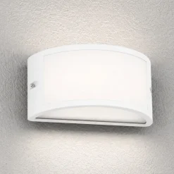 Top light cairo applique da esterno bianca design curvo ip54