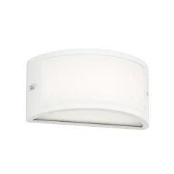 Top light cairo applique da esterno bianca design curvo ip54