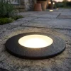 Top light capri faretto da esterno per incasso a pavimento calpestabile rotondo nero