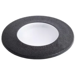 Top light capri faretto da esterno per incasso a pavimento calpestabile rotondo nero