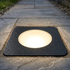 Top light capri faretto da esterno nero incasso pavimento anti corrosione