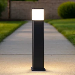 Top light como lampione da giardino nero anti corrosione