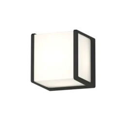Top light dubai applique da esterno moderno cubo antracite ip54