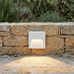 Top light extra segnapasso bianco da esterno a parete led 3w cct ip65
