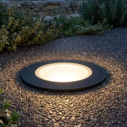 Top light faretto da esterno nero per incasso pavimento calpestabile anti corrosione ip67