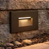 Top light intro segnapasso led da incasso a parete marrone per esterno ip65
