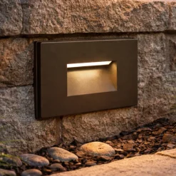 Top light intro segnapasso led da incasso a parete marrone per esterno ip65