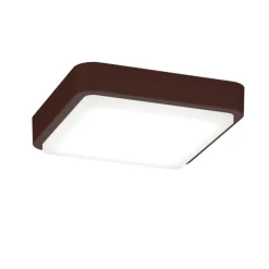 Top light irvine plafoniera da esterno marrone corten quadrata