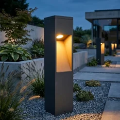Top light lampioncino da giardino lisbona antracite led 12w 3000k ip65