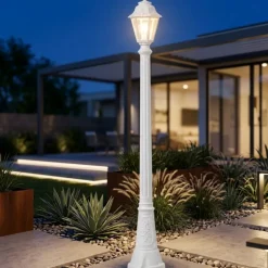 Top light lampione alto da giardino asti bianco 182 cm ip65