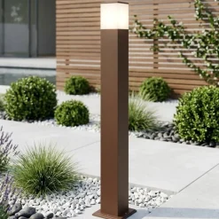Top light lampione corten da giardino nizza moderno ip44