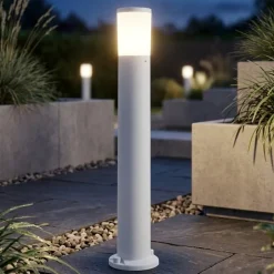 Top light lampione loano bianco da giardino moderno anti corrosione