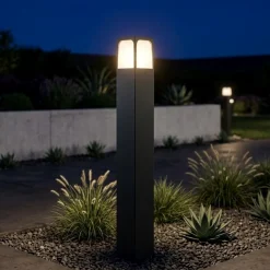 Top light lampione york da giardino 80cm moderno antracite