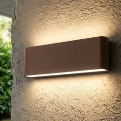 Top light lima applique corten da esterno biemissione luce ip54