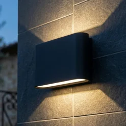 Top light lima applique per esterno antracite led 10w cct