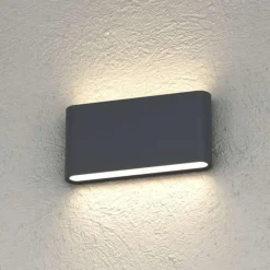 Top light lima applique per esterno antracite led 10w cct