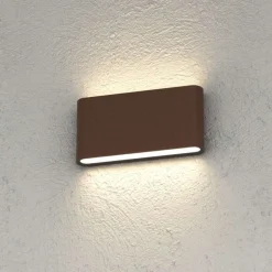 Top light lima applique per esterni moderna corten led 10w cct