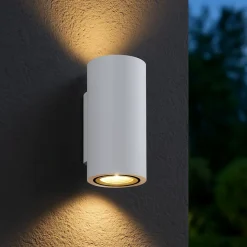 Top light lione applique bianca per esterno cilindro moderno