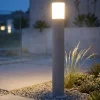 Top light loano lampione grigio per giardino moderno anti corrosione