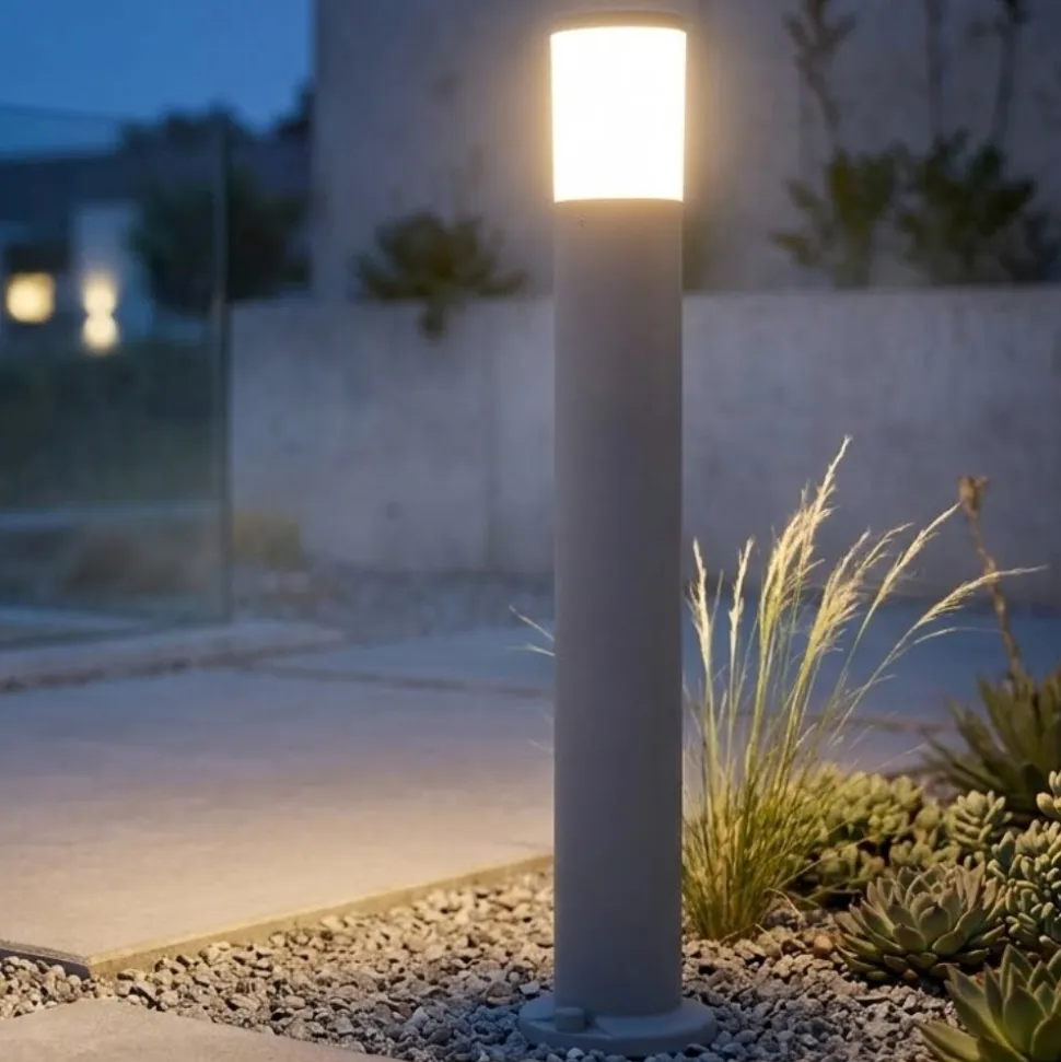 Top light loano lampione grigio per giardino moderno anti corrosione