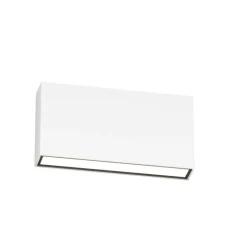 Top light madrid applique rettangolare per esterno bianca led 10w cct ip65