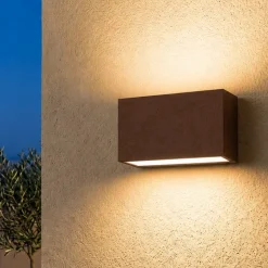 Top light madrid applique corten per esterni led 10w cct