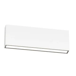 Top light madrida applique rettangolare per esterni bianca led 20w cct ip65