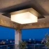 Top light miami nera plafoniera per esterni quadrata moderna