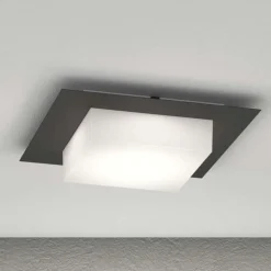Top light miami nera plafoniera per esterni quadrata moderna