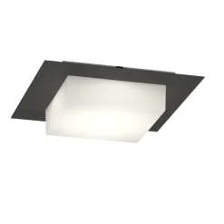 Top light miami nera plafoniera per esterni quadrata moderna