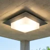 Top light miami plafoniera da esterno quadrata antracite moderna
