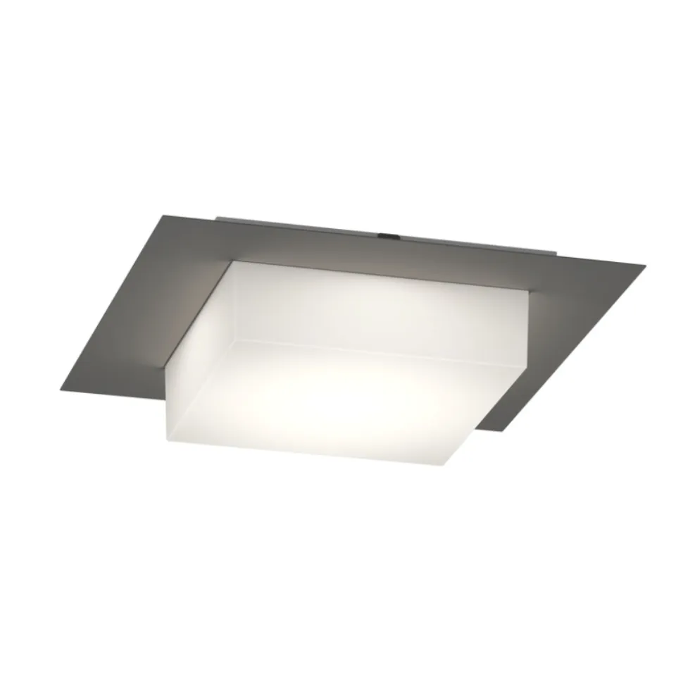 Top light miami plafoniera da esterno quadrata antracite moderna