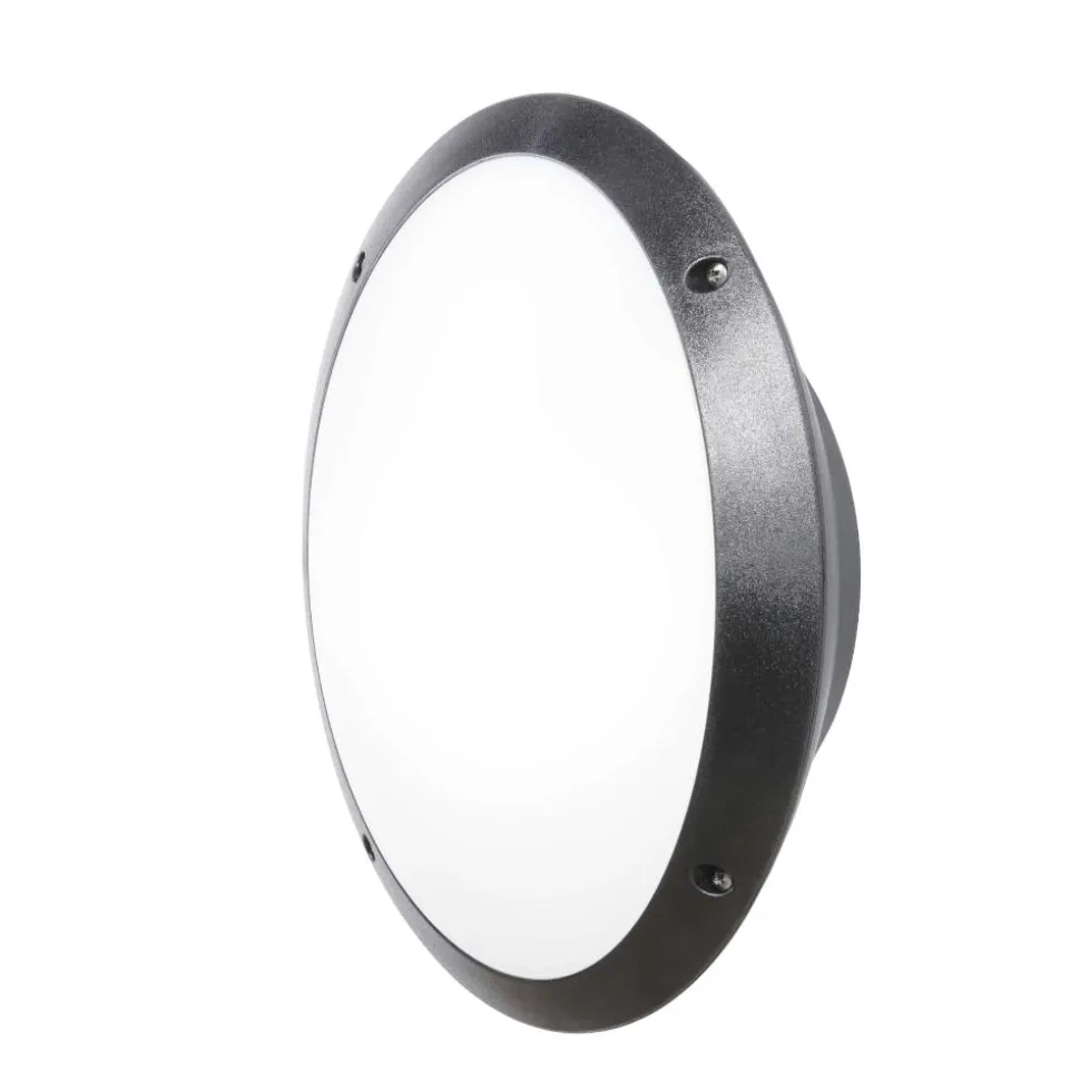 Top light milano plafoniera da esterno nera ovale ip66