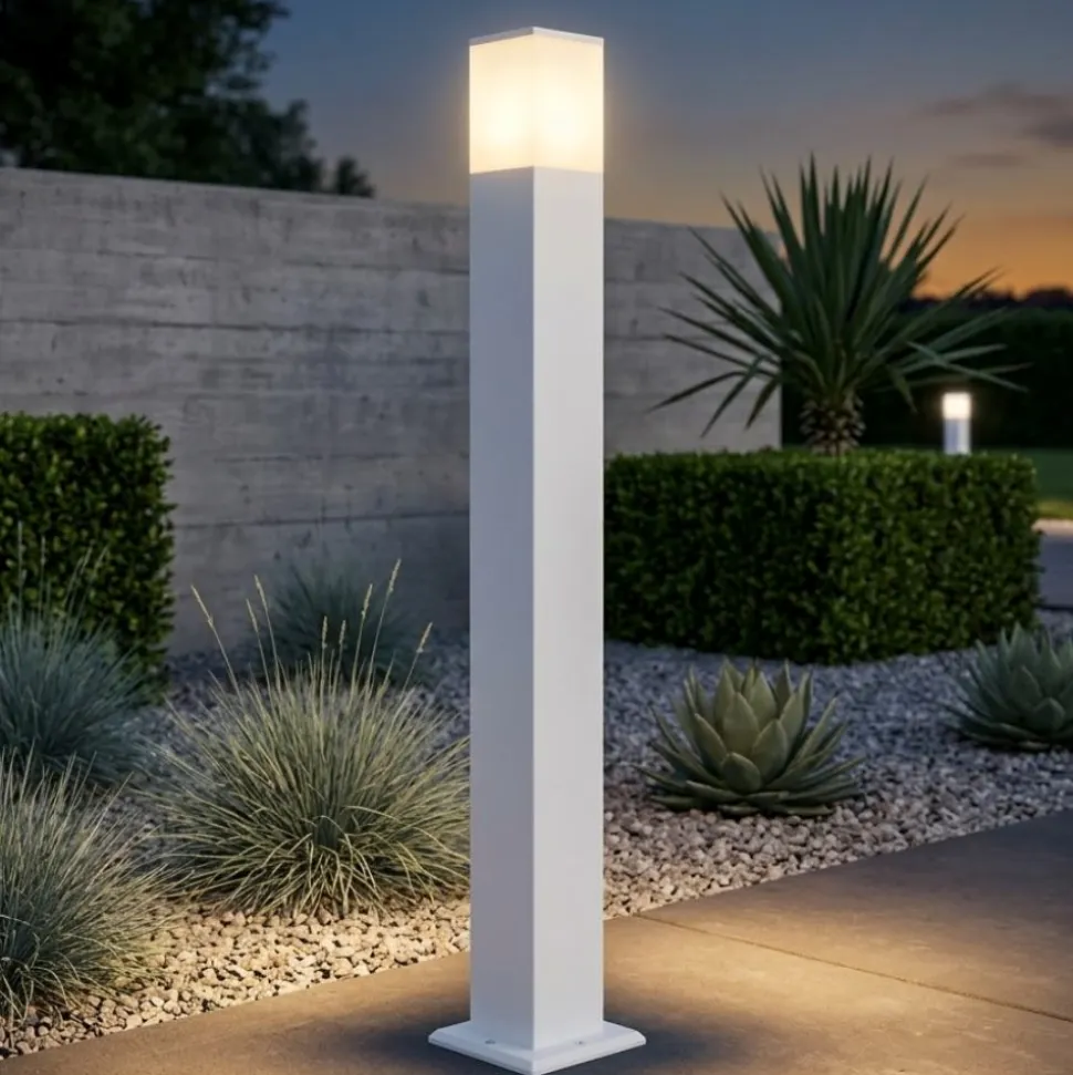 Top light nizza lampione da giardino moderno bianco ip44