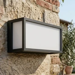 Top light osaka applique da esterno rettangolare nera moderna