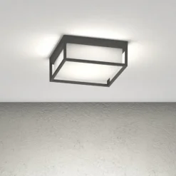 Top light osaka plafoniera per esterno quadrata antracite ip54