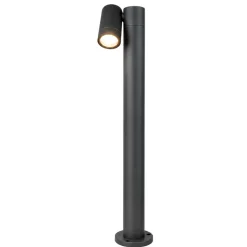 Top light oslo lampione da giardino antracite luce orientabile ip65