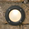Top light parma segnapasso da esterno incasso parete rotondo nero anti corrosione