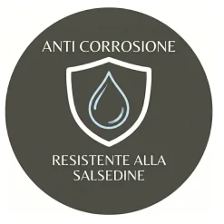 Top light parma segnapasso da esterno incasso parete rotondo nero anti corrosione