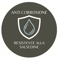 Top light parma segnapasso da incasso parete per esterno bianco rotondo anti corrosione ip66