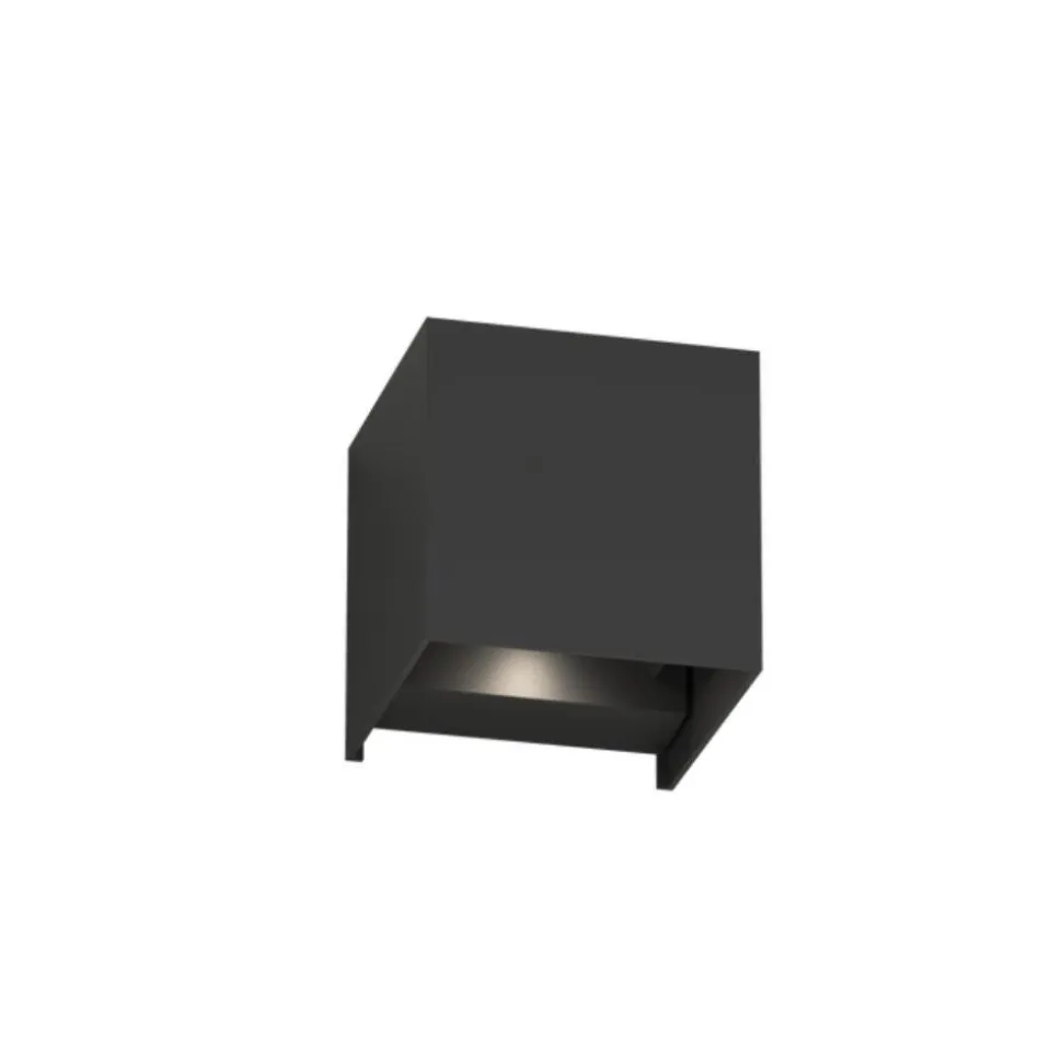 Top light perth applique cubo nero per esterno led 10w cct