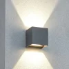 Top light perth applique da esterno antracite led cct cubo moderno ip65