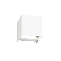Top light perth applique cubo da esterno bianco led 10w cct ip65