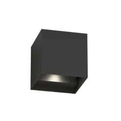 Top light perth nera applique da esterno cubo led orientabile cct ip65