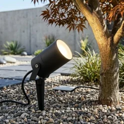 Top light pico faretto con picchetto per esterno giardino nero
