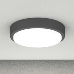 Top light plafoniera antracite da esterno rotonda moderna