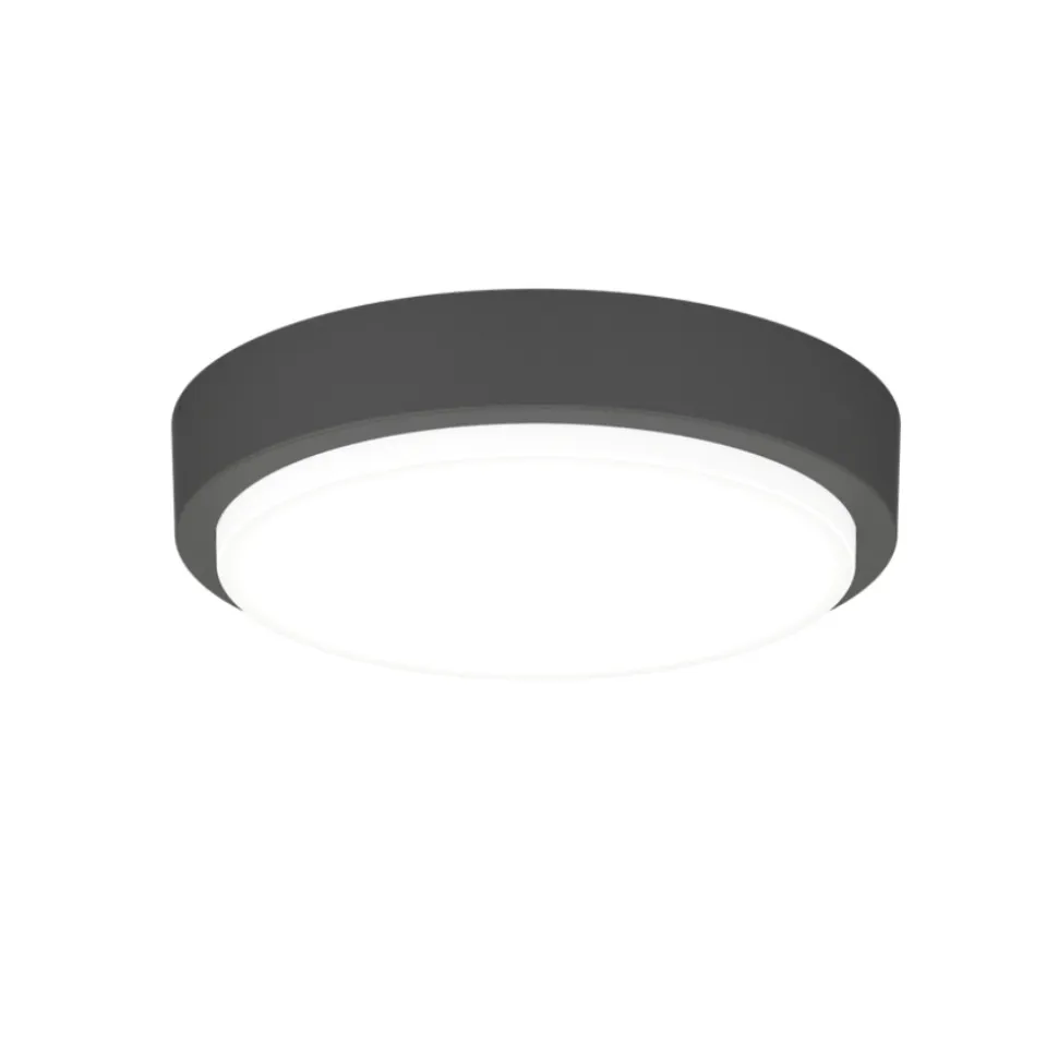 Top light plafoniera antracite da esterno rotonda moderna